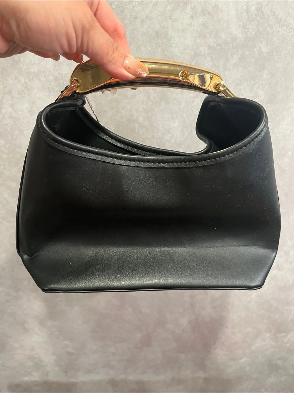 A New Day Vegan Leather Top-Handle Women's Bag with Gold Accent
